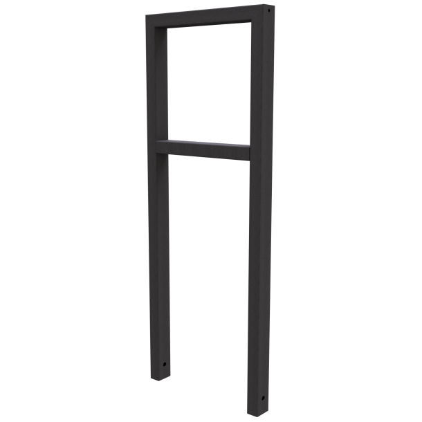 Lean-on hoop made of steel tube | Square tube, 60 x 40 mm | with cross bar | total width: 450 mm | hot-dip galvanized and coated DB 703